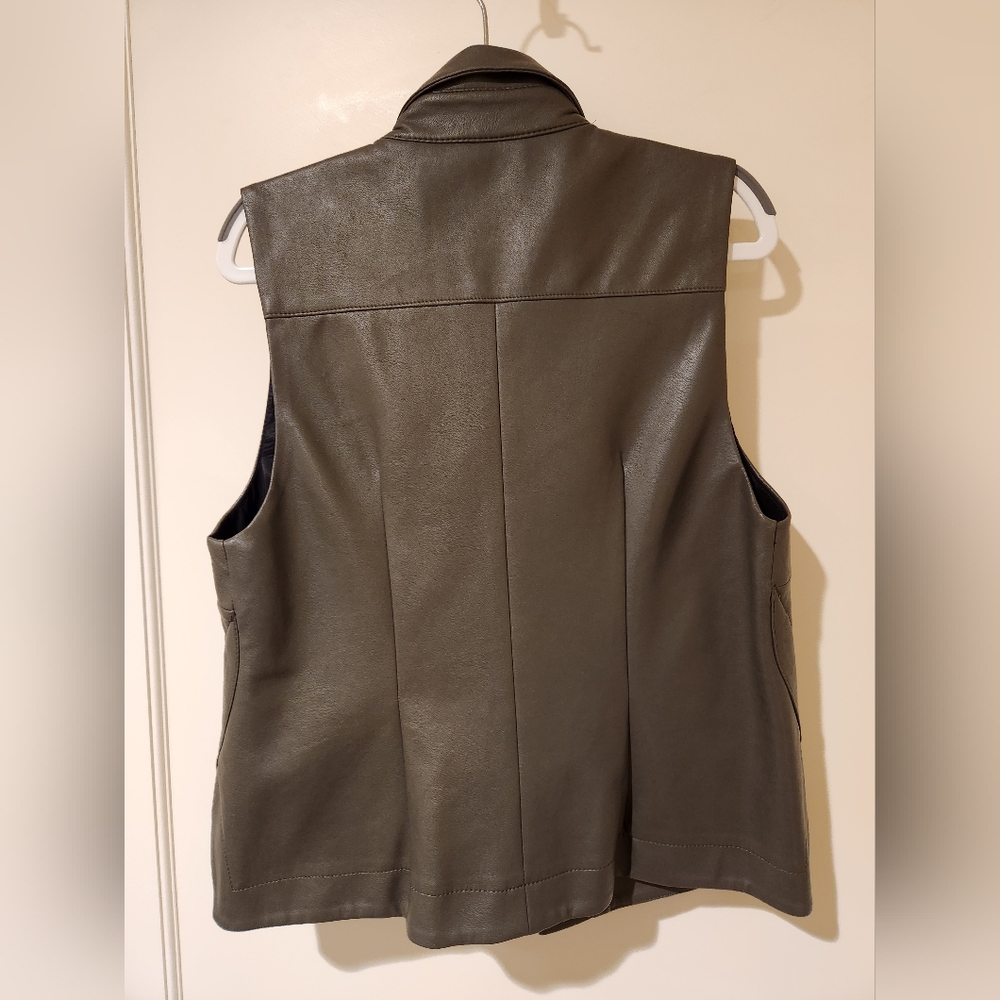 BAILEY44 XS Olive Green Faux Leather Vest